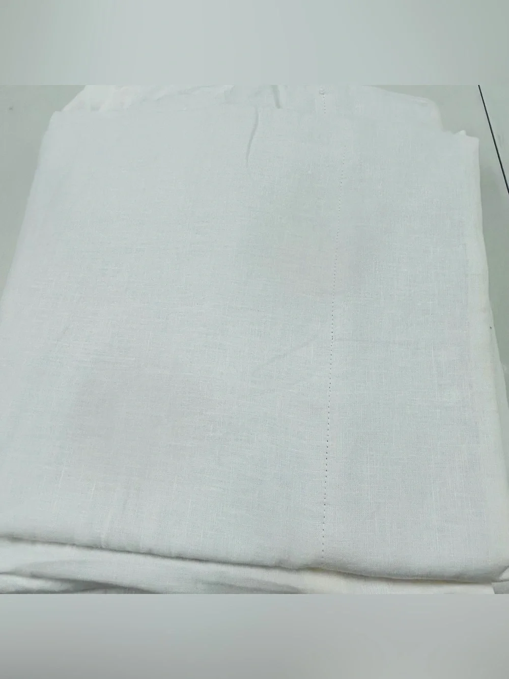 NWT QUINCE Set Of 2 48x96 European Linen True Blackout Curtains Cream 8532